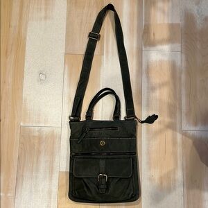 Roots Olive Green Villager Crossbody Bag